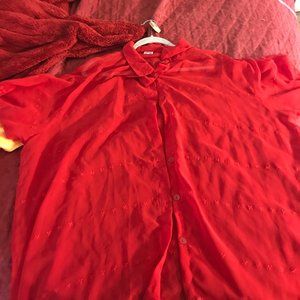 A red rayon blouse  size 26